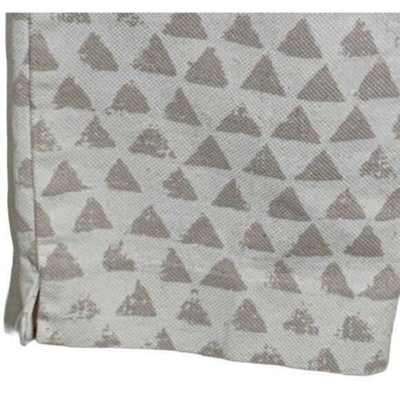 Loft Riviera Pants 6P Petite Cropped Cream Geometric Print Stretch - Picture 11 of 12